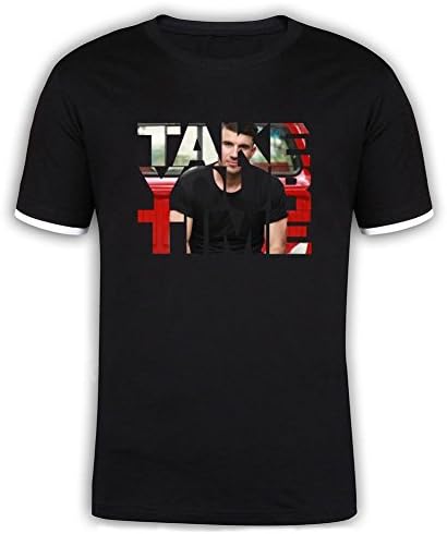 Qikdkg Men's Sam Hunt Take Your Time O Neck T Shirts-100% Organic Cotton Black XXL