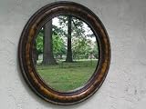 Large Round Bamboo Wood Mirror Wall Decor Rattan NEW