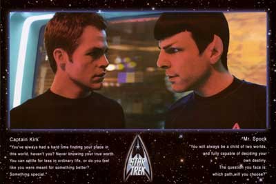 Star Trek 2009 Capt Kirk Mr Spock Quotes 24x36 Poster
