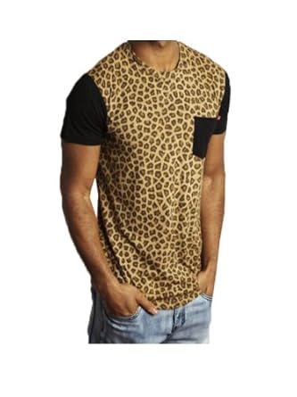 mens leopard print tee