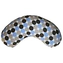 Snuggle Buddy Nursing Pillow - Polyfil - Minky Big Dot (Blue - Latte)