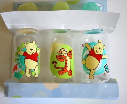 Winnie the Pooh “Jumping Joyful” 3-Pack Bottles – blue/yellow, one size