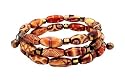 Bracelet - B94 - Handpainted Wooden Bead Wrap Around ~ Oval Beads