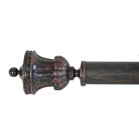 Window Curtain Rod Drapery Rod 52 Inch To 144 Inch Trophy by BackyardBargain LLC