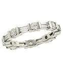 Round/Baguette Bar Set Diamond Eternity Band 1.94cttw
