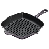 Le Creuset Enameled Cast-Iron 10-1 4-Inch Square Skillet Grill, Cassis by Le Creuset