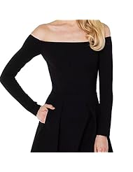 Long Sleeves Off the Shoulder Cocktail Flared-Skirt Evening Dress/Party Dress/Mini Dress 
