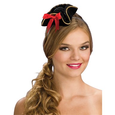 Black Mini Buccaneer Pirate Hat