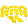 12 Toe Ring Foot Foam Display Body Jewelry Case Yellow
