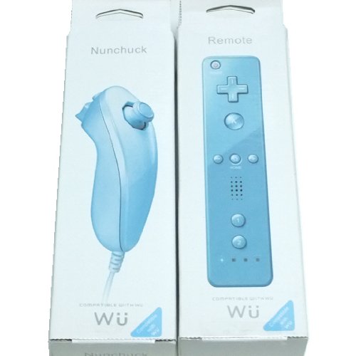 Wii 専用 カラー リモコン ＆ ヌンチャク　セット　ブルー