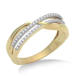 Miore - MF9003RR - Bague Femme - Or jaune 375/1000 (9 carats) - Diamants 0.2 cts - T 58