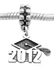 Sterling Silver Class of 2012 Dangle Bead Charm