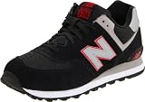 New Balance Men's ML574 Sneaker,Black/Red/Silver,11 D US