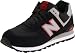 New Balance Men's ML574 Sneaker,Black/Red/Silver,9.5 D US