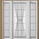 72-Inch Sheer Voile French Door Panel Curtain, Beige by 