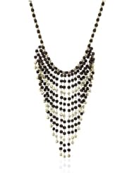 RAIN Gold and Wood Bead Necklace
