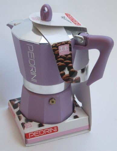 Pedrini: "Kaffettiera" 6-Cup Coffee Maker VIOLET [ Italian Import ]