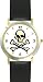 Pirate Skull & Crossbones - Pirate Theme - WATCHBUDDY&reg; DELUXE TWO-TONE THEME WATCH - Arabic Numbers - Black Leather Strap-Children's Size-Small ( Boy's Size & Girl's Size )