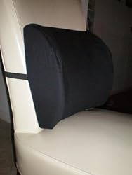 Improving Lifestyles Lumbar Back Cushion with Contour Foam Cover Black Only Improving Lifestyles
