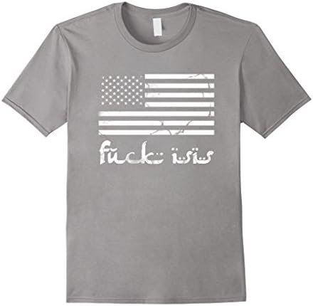 Men's F@@ ISIS American Flag T Shirt Medium Slate