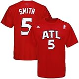 NBA adidas Atlanta Hawks #5 Josh Smith Red Player T-shirt