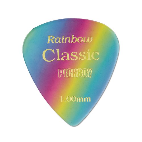 Pickboy Vintage Pick, Rainbow, Cellulose, 1.00mm, 10 picks