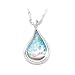 Diamond And Created Opal Engraved Pendant Necklace: I Am With You by The Bradford Exchange