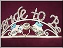 Bride to Be Wedding Bells Glitter Tiara