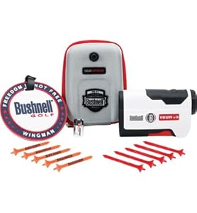 Bushnell Tour V3 Standard Edition Golf Laser Rangefinder, White Patriot Pack