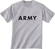 ARMY Short Sleeve T-Shirt - Authentic Military Style Physical Training T-Shirt in gray