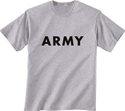 ARMY Short Sleeve T-Shirt - Authentic Military Style Physical Training T-Shirt in gray