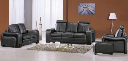 LEDERSOFA LEDER SOFA WOHNLANDSCHAFT 