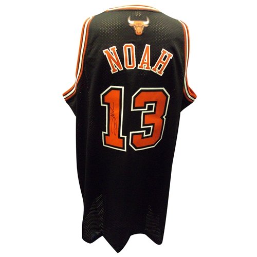 Joakim Noah Autographed Chicago Bulls (Black #13) Adidas Swingman Jersey