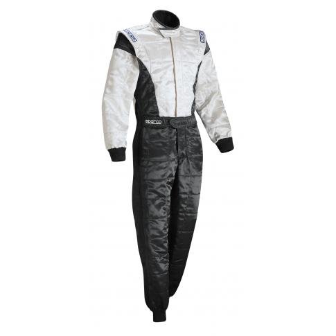Sparco Racewear - Competition Suit - TECH-LIGHT (58 or Large/XLarge; Black/White)