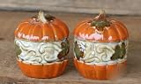 Fall Harvest Halloween Pumpkins Salt & Pepper Shakers S/P