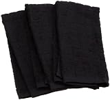 Excello Terry Towel, Black, Set of 3