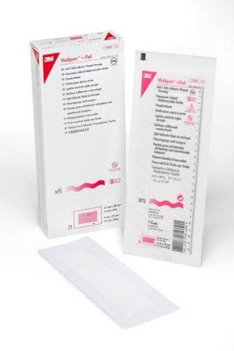 3M Medipore +Pad Soft Cloth Adhesive Wound Dressing, 3 1/2" x 10", 25/Bx, 3M3571