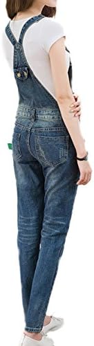 Women's Plus Size Loose High Waist Denim Jumpsuits (XS)