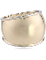 14k Yellow and White Two-Tone Gold Ring, Size 7