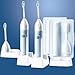 Philips Sonicare Elite Limited Edition Rechargeable Sonic Toothbrush Includes: 2 Power Toothbrushes, 3 E Series Brush Heads, 2 Brush Head Holders, 2 Travel Cases, 2 Chargers