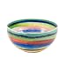 Jim Loewer Glass Handmade 6-inch Bowl, Multicolor Stripes