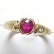 14K Yellow Gold Ruby and Diamond Ring