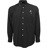 Antigua Purdue Boilermakers Black Matrix Long Sleeve Dress Shirt