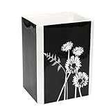 Exposed Ceramic Wastebasket, Black/White