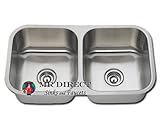 Stainless Steel Undermount Kitchen Sink - Double Bowl