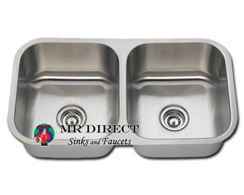 Stainless Steel Undermount Kitchen Sink - Double Bowl