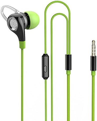 FlexLos Sport In-ear Headphones with Microphone Sports earbuds (Green)