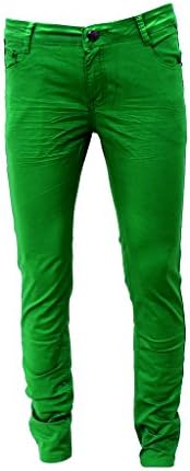 Evolution Division - Men's Green Color Casual Pants with Stretch (Waist 40)