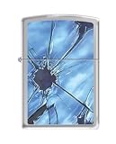 Zippo Barrett Smythe-Broken Glass High Polish Chrome Lighter, 1958