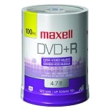 Maxell 639016 4.7 GB DVD+R Discs  - 100 Pack